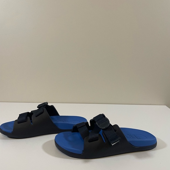 Chaco CHILLOS ACTIVE Unisex Kid's Slide Slip On Sandal Blue Size 3 Boys Sandals - Picture 2 of 8